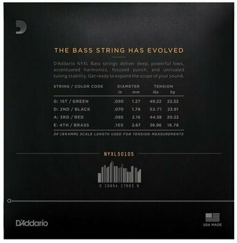 Saiten für E-Bass D'Addario NYXL50105 - 2