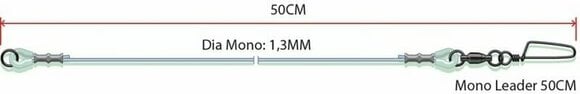 Kalastussiima MADCAT Mono Spin Leader 1,30 mm 36 kg 50 cm - 2