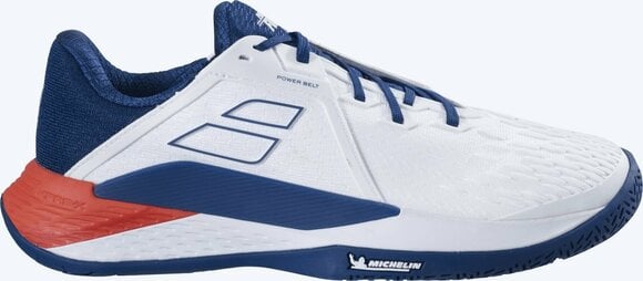 Men´s Tennis Shoes Babolat Propulse Fury 3 All Court Men White/Estate Blue 42,5 Men´s Tennis Shoes - 2