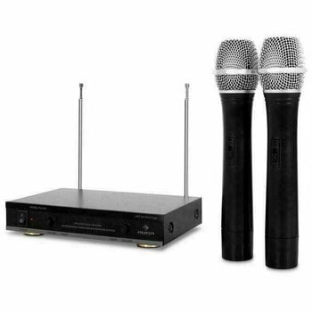 Set Microfoni Palmari Wireless Auna FU-2-B Wireless Microphone System 2 Mics VHF Black - 3