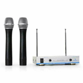 Джобна безжична система Auna FU-2-S Wireless Microphone System 2 Mics VHF Silver - 2
