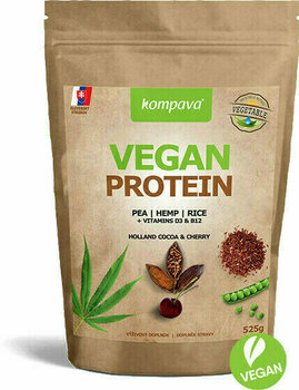 Białkp roślinne Kompava Vegan Protein Chocolate/Cherry 525 g Białkp roślinne - 2