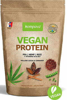 Rastlinný proteín Kompava Vegan Protein Chocolate/Cinnamon 525 g Rastlinný proteín - 2