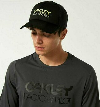 Cyklistická čepice Oakley Factory Pilot Trucker Hat Black/Sulphur UNI Kšiltovka - 4