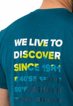 Camisa para exteriores Jack Wolfskin Hiking S/S T M Blue Daze S Camiseta - 5