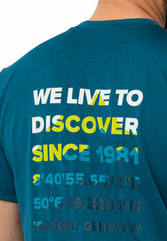 Friluftsliv T-shirt Jack Wolfskin Hiking S/S T M Blue Daze M T-shirt - 5