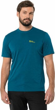 Camisa para exteriores Jack Wolfskin Hiking S/S T M Blue Daze L Camiseta - 3