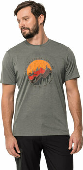 T-shirt de exterior Jack Wolfskin Hiking S/S T M Gecko Green XL Camiseta - 2