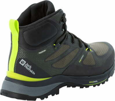 Mens Outdoor Shoes Jack Wolfskin Force Striker Texapore Mid M Lime/Dark Green 42 Mens Outdoor Shoes - 3
