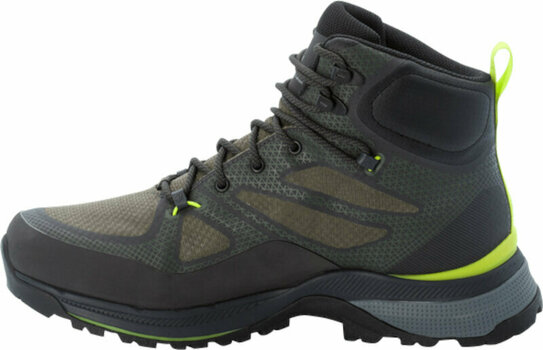 Mens Outdoor Shoes Jack Wolfskin Force Striker Texapore Mid M Lime/Dark Green 42,5 Mens Outdoor Shoes - 4