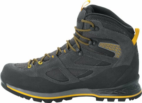 Moške outdoor cipele Jack Wolfskin Force Crest Texapore Mid M Black/Burly Yellow XT 42 Moške outdoor cipele - 4
