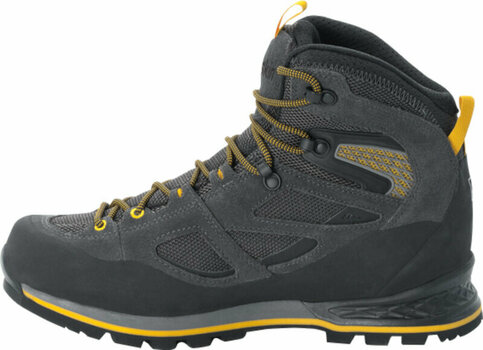Mens Outdoor Shoes Jack Wolfskin Force Crest Texapore Mid M Black/Burly Yellow XT 43 Mens Outdoor Shoes - 4