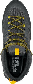 Mens Outdoor Shoes Jack Wolfskin Force Crest Texapore Mid M Black/Burly Yellow XT 44,5 Mens Outdoor Shoes - 5