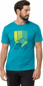 Outdoor T-Shirt Jack Wolfskin Peak Graphic T M Everest Blue M T-Shirt - 2