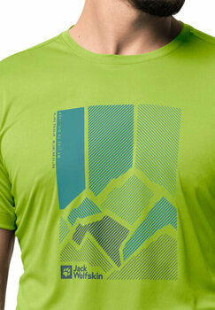 Ulkoilu t-paita Jack Wolfskin Peak Graphic T M Fresh Green M T-paita - 4