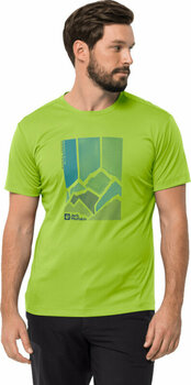 Тениска Jack Wolfskin Peak Graphic T M Fresh Green L Тениска - 2