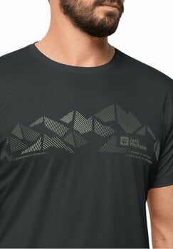 Udendørs T-shirt Jack Wolfskin Peak Graphic T M Phantom XL T-shirt - 4