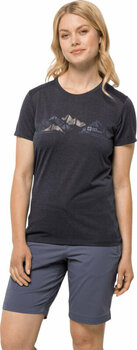 Outdoorové tričko Jack Wolfskin Crosstrail Graphic T W Graphite S Outdoorové tričko - 2