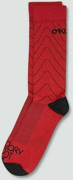 Cyklo ponožky Oakley Factory Pilot MTB Crew Sock Red Line S Cyklo ponožky - 3