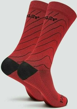 Cyklo ponožky Oakley Factory Pilot MTB Crew Sock Red Line M Cyklo ponožky - 2