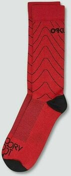 Cyklo ponožky Oakley Factory Pilot MTB Crew Sock Red Line M Cyklo ponožky - 3