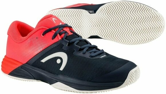 Men´s Tennis Shoes Head Revolt Evo 2.0 Clay Men Blueberry/Fiery Coral 40,5 Men´s Tennis Shoes - 3