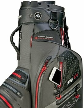 Golf Bag Big Max Aqua Silencio 4 Organizer Charcoal/Black/Red Golf Bag - 9