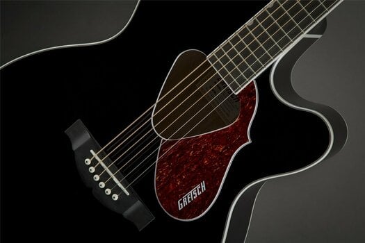 Jumbo elektro-akoestische gitaar Gretsch G5013CE Rancher Jr. Zwart - 3
