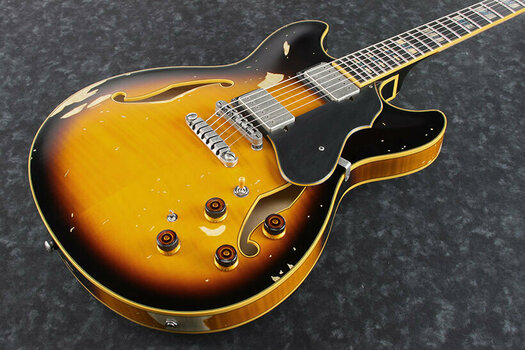 Guitare semi-acoustique Ibanez ASV100FMD Yellow Sunburst Low Gloss - 2