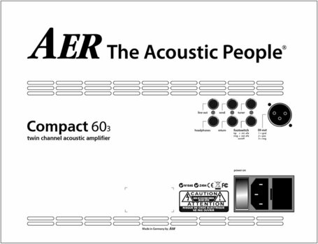 Amplificador combo para guitarra eletroacústica AER Compact 60 Slope - 3