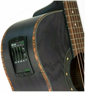 Ηλεκτροακουστική Κιθάρα Jumbo Dean Guitars Exotica Quilt Ash A/E - Tran Black Satin - 5