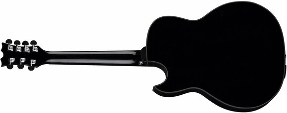 Guitare Jumbo acoustique-électrique Dean Guitars Exhibition Ultra 7 String with USB Trans Black - 2