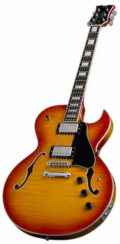 Halvakustisk guitar Dean Guitars Colt Flame Top w/Piezo - Trans Amberburst - 2