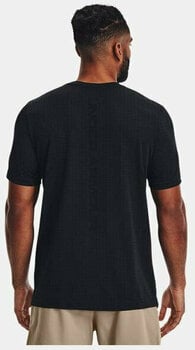 Фитнес тениска Under Armour Men's UA Seamless Grid Short Sleeve Black/Mod Gray S Фитнес тениска - 4