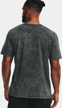 Fitness T-Shirt Under Armour Men's UA Wash Tonal Sportstyle Short Sleeve Black Medium Heather/Black M Fitness T-Shirt - 4