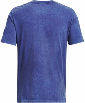 Fitness shirt Under Armour Men's UA Wash Tonal Sportstyle Short Sleeve Sonar Blue Medium Heather/Sonar Blue S Fitness shirt - 2