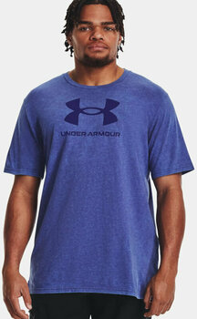 Fitness tričko Under Armour Men's UA Wash Tonal Sportstyle Short Sleeve Sonar Blue Medium Heather/Sonar Blue XL Fitness tričko - 3