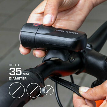 Oświetlenie rowerowe przednie Sigma Aura 30 lux Black Oświetlenie rowerowe przednie - 3
