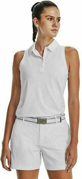 Chemise polo Under Armour Women's UA Zinger Sleeveless Polo White/Halo Gray/Metallic Silver XS - 3