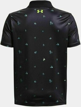 Chemise polo Under Armour Boys' UA Performance Printed Polo Black/Lime Surge YM - 2