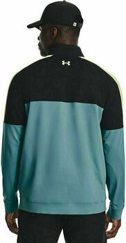 Tröja Under Armour Men's UA Storm Midlayer Half Zip Still Water/Black/Lime Surge L - 4