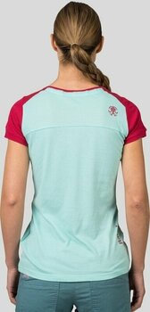 Outdoor T-Shirt Rafiki Chulilla Lady T-Shirt Short Sleeve Eggshell Blue/Earth Red 38 Outdoor T-Shirt - 5