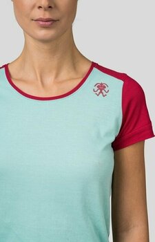 Outdoorové tričko Rafiki Chulilla Lady T-Shirt Short Sleeve Eggshell Blue/Earth Red 38 Outdoorové tričko - 7