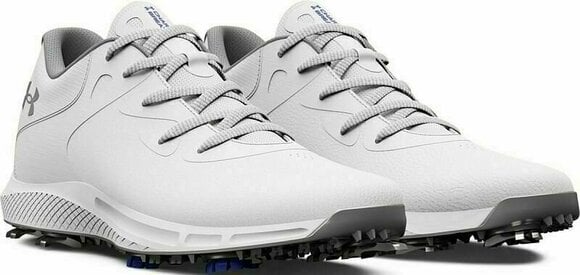 Calçado de golfe para mulher Under Armour Women's UA Charged Breathe 2 Golf Shoes White/Metallic Silver 38 - 3