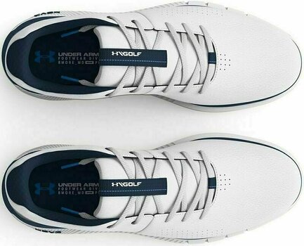 Heren golfschoenen Under Armour Men's UA HOVR Fade 2 Spikeless Golf Shoes White/Academy 42,5 - 5