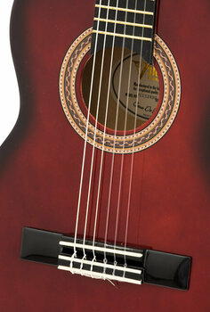 Polovičná klasická gitara pre dieťa Valencia VC152 Red Sunburst - 3