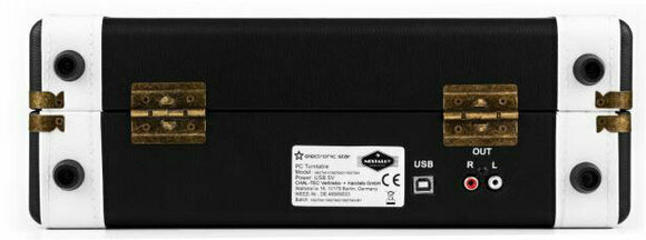 Gira-discos portátil Auna Jerry Lee USB Preto-Branco - 5