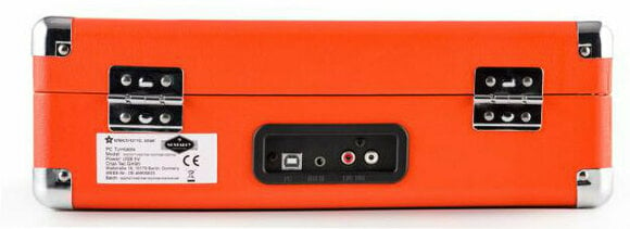 Tocadiscos portátil Auna Peggy Sue Retro Suitcase Turntable LP USB Orange - 4