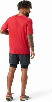 Udendørs T-shirt Smartwool Men's Active Ultralite Short Sleeve Rhythmic Red M T-shirt - 3