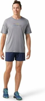 Outdoor T-Shirt Smartwool Men's Active Ultralite Graphic Short Sleeve Tee Light Gray Heather S T-Shirt - 2